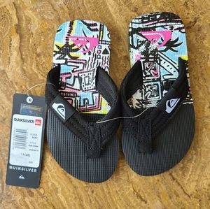 NWT Quiksilver Molokai Layback Youth Flip Flops